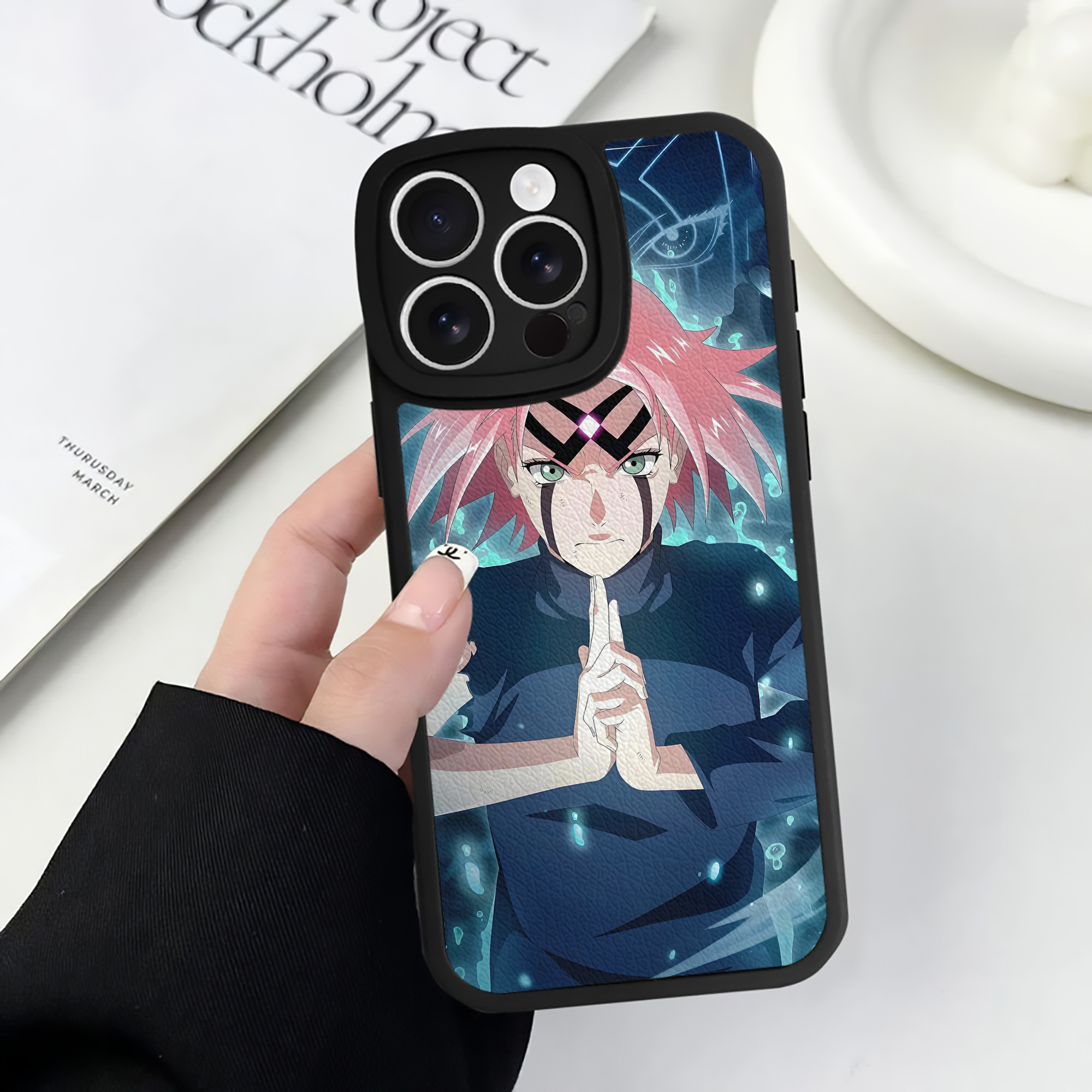 （画像用） NARUTO -ナルト- NARUTO -ナルト- 疾風伝 【iPhone 16シリーズ対応】シリコンスマホケース（レザー調） 材質：シリコン